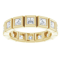 14K Yellow 1 1/3 CTW Natural Diamond Eternity Band Size 5