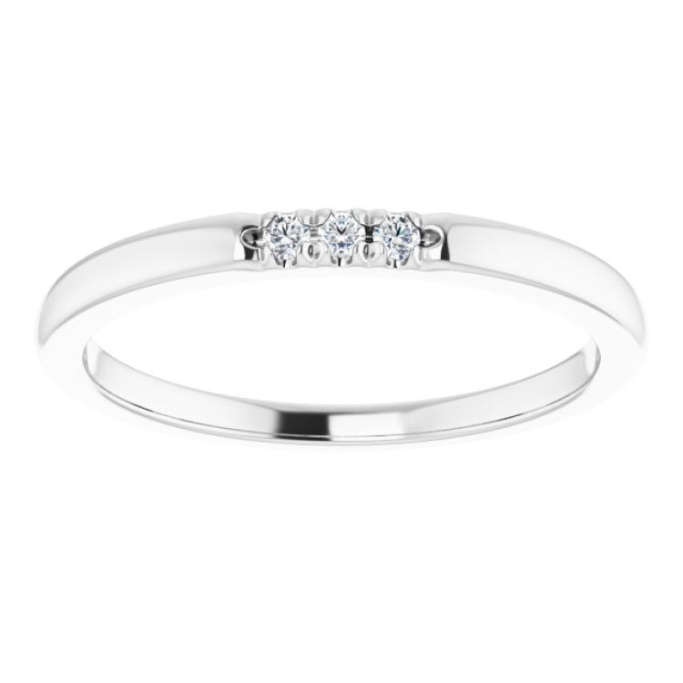 Platinum .04 CTW Natural Diamond Anniversary Band