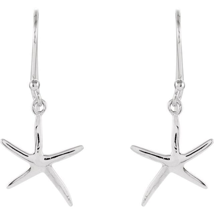 Sterling Silver Starfish Earrings