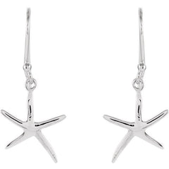 Sterling Silver Starfish Earrings