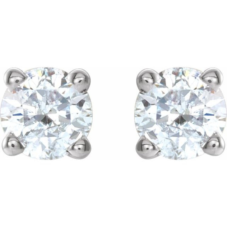 14K White Gold 1/4 CTW Natural White Diamond Earrings