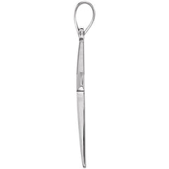 10K White Cross Pendant