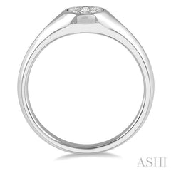1/6 Ctw Round Shape Lovebright Diamond Ring in 14K White Gold