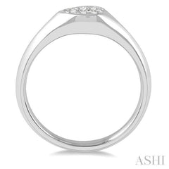 1/10 Ctw Pear Shape Lovebright Diamond Ring in 14K White Gold