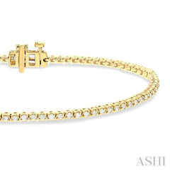 1 Ctw Round Cut Diamond Tennis Bracelet in 14K Yellow Gold