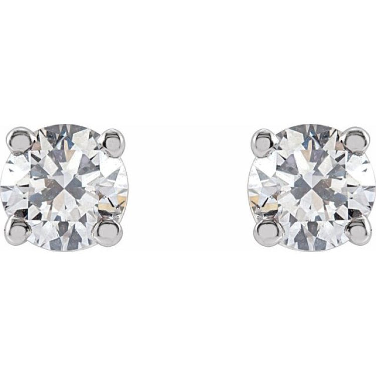 14K White Gold 1/3 CTW Lab-Grown White Diamond Earrings