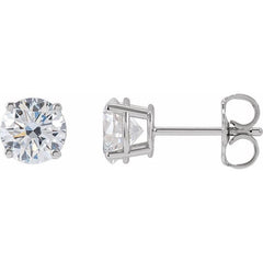 14K White Gold 1 1/2 CTW Lab-Grown White Diamond Earrings