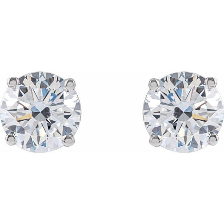 14K White Gold 1 1/2 CTW Lab-Grown White Diamond Earrings