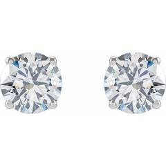 14K White Gold 2 CTW Lab-Grown White Diamond Earrings