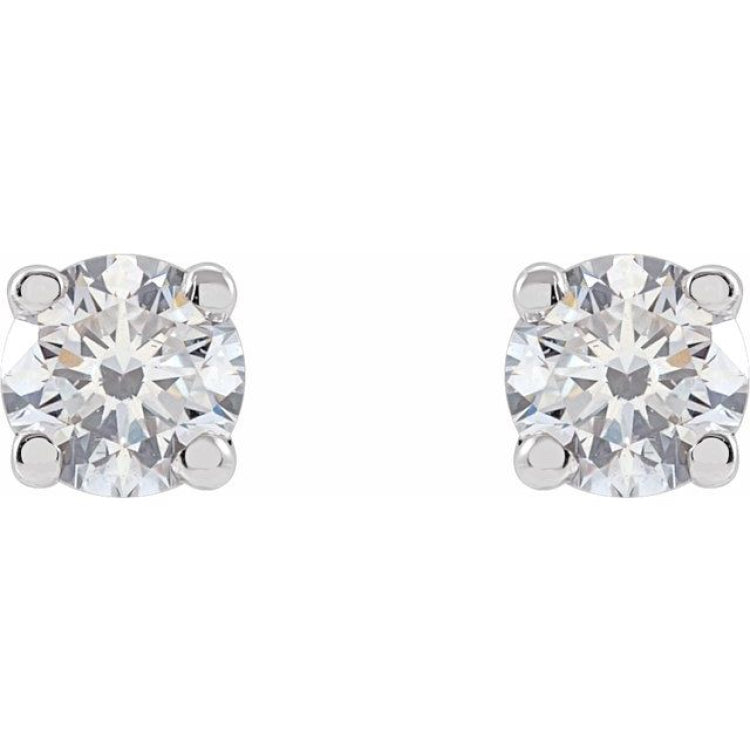 14K White Gold 1/4 CTW Lab-Grown White Diamond Earrings