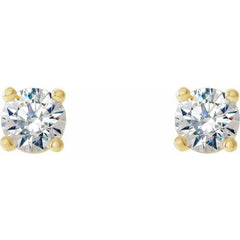 14K Yellow Gold 1/5 CTW Lab-Grown Diamond 4-Prong Stud Earrings