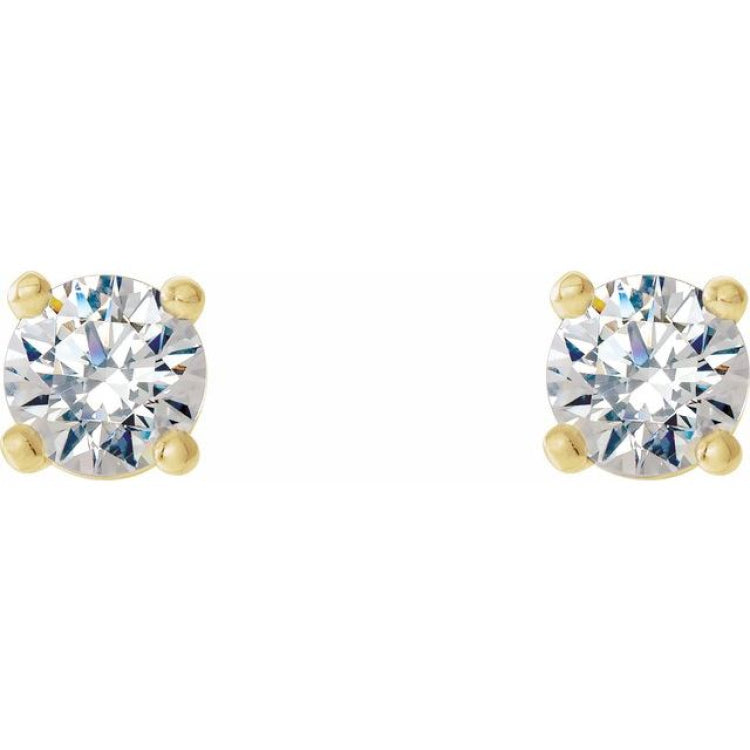 14K Yellow Gold 1/6 CTW Lab-Grown Diamond Stud Earrings