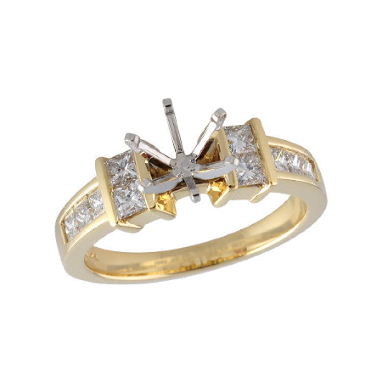 14KT Gold Semi-Mount Engagement Ring
