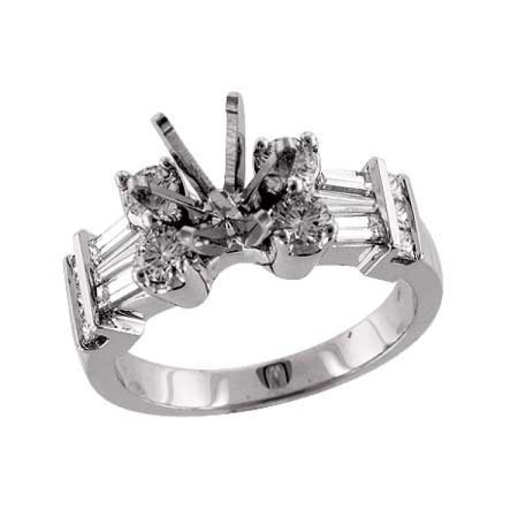 18KT Gold Semi-Mount Engagement Ring