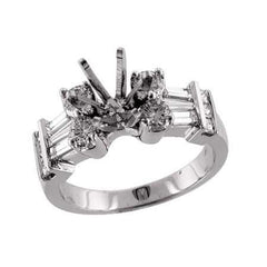 18KT Gold Semi-Mount Engagement Ring