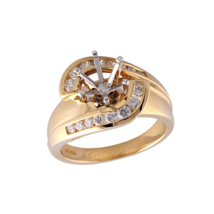 14KT Gold Semi-Mount Engagement Ring