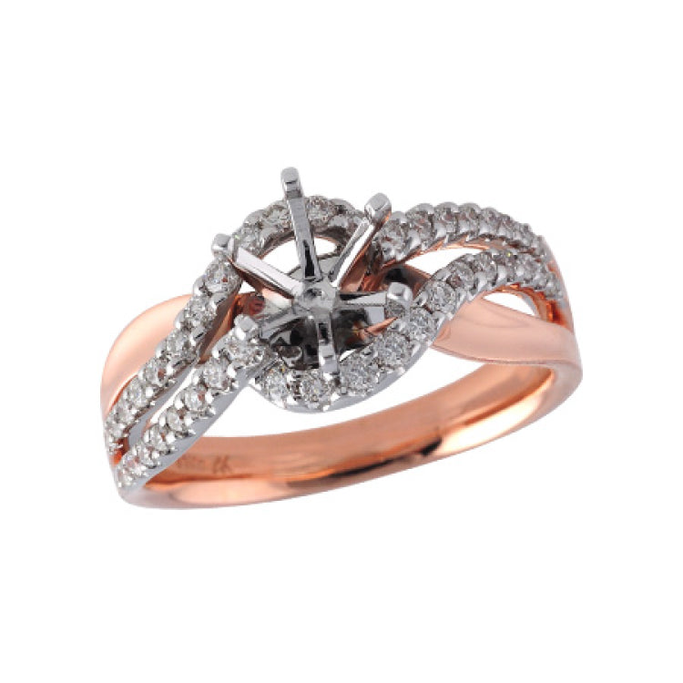 14KT Gold Semi-Mount Engagement Ring