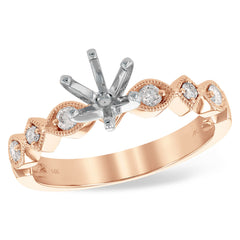 14KT Gold Semi-Mount Engagement Ring