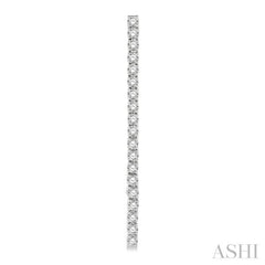 2 Ctw Single Line Drop Round Cut Diamond Tennis Earring in 14K White Gold