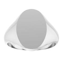 Sterling Silver Oval Signet Ring