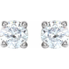 14K White Gold 3/8 CTW Natural White Diamond Earrings