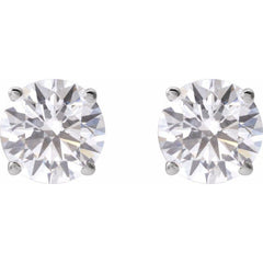 14K White Gold 2 1/2 CTW Lab-Grown White Diamond Earrings